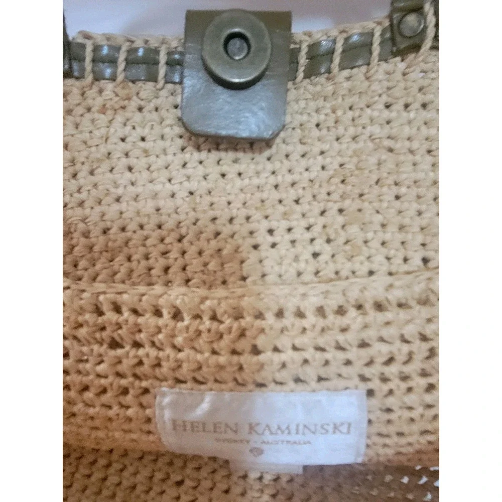 Helen Kaminski Dana Raffia & Leather Women Bag